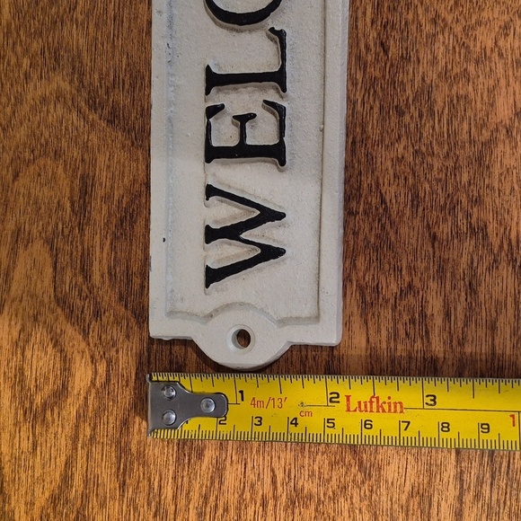 ABBOTT Cast Iron "Welcome" Sign Home Decor - Picture 10 of 15